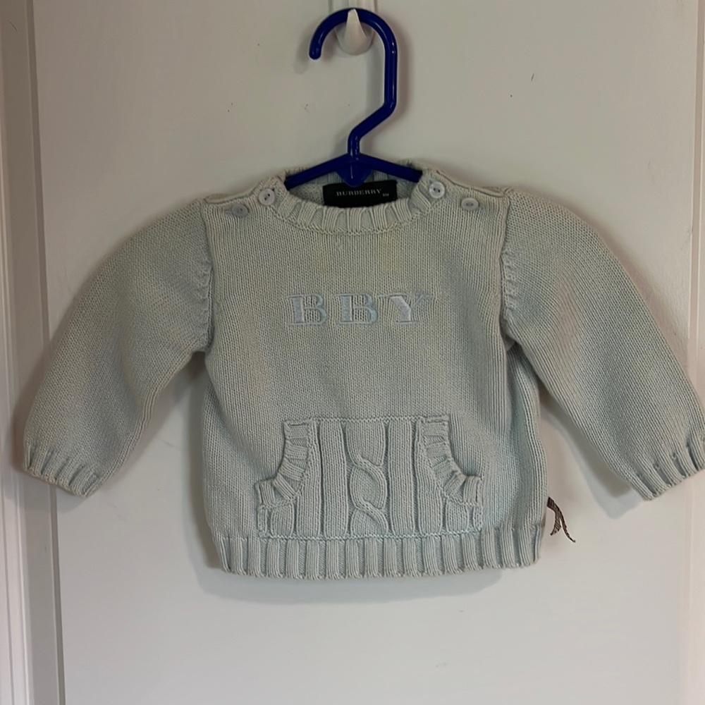 Burberry Baby Sweater, size 6M Blue